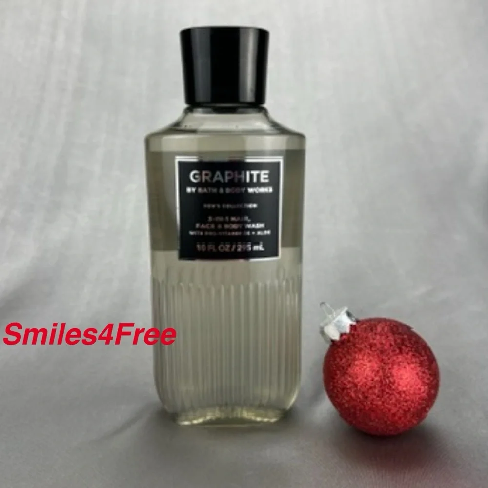 Bath and Body Works GRAPHITE 3-IN-1 Face Hair Body Wash 10 oz Mens Birthday Gift